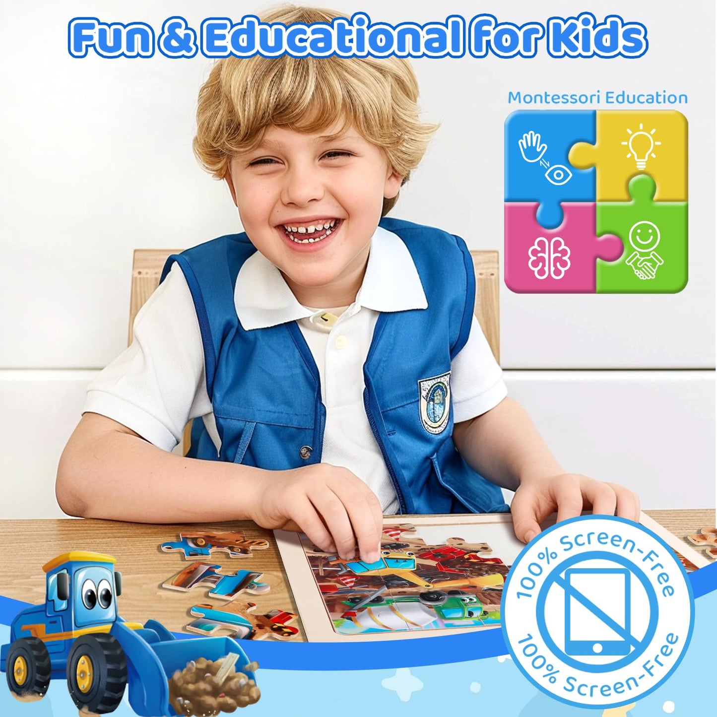 Wooden City Life Puzzles for Kids Ages 3-8
