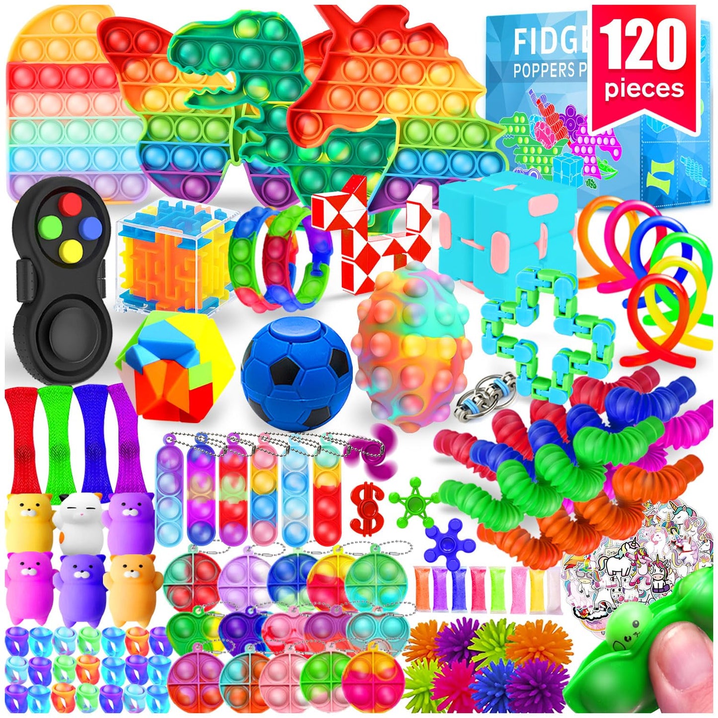 Fidget Toys 120 Pack for Kids and Adults