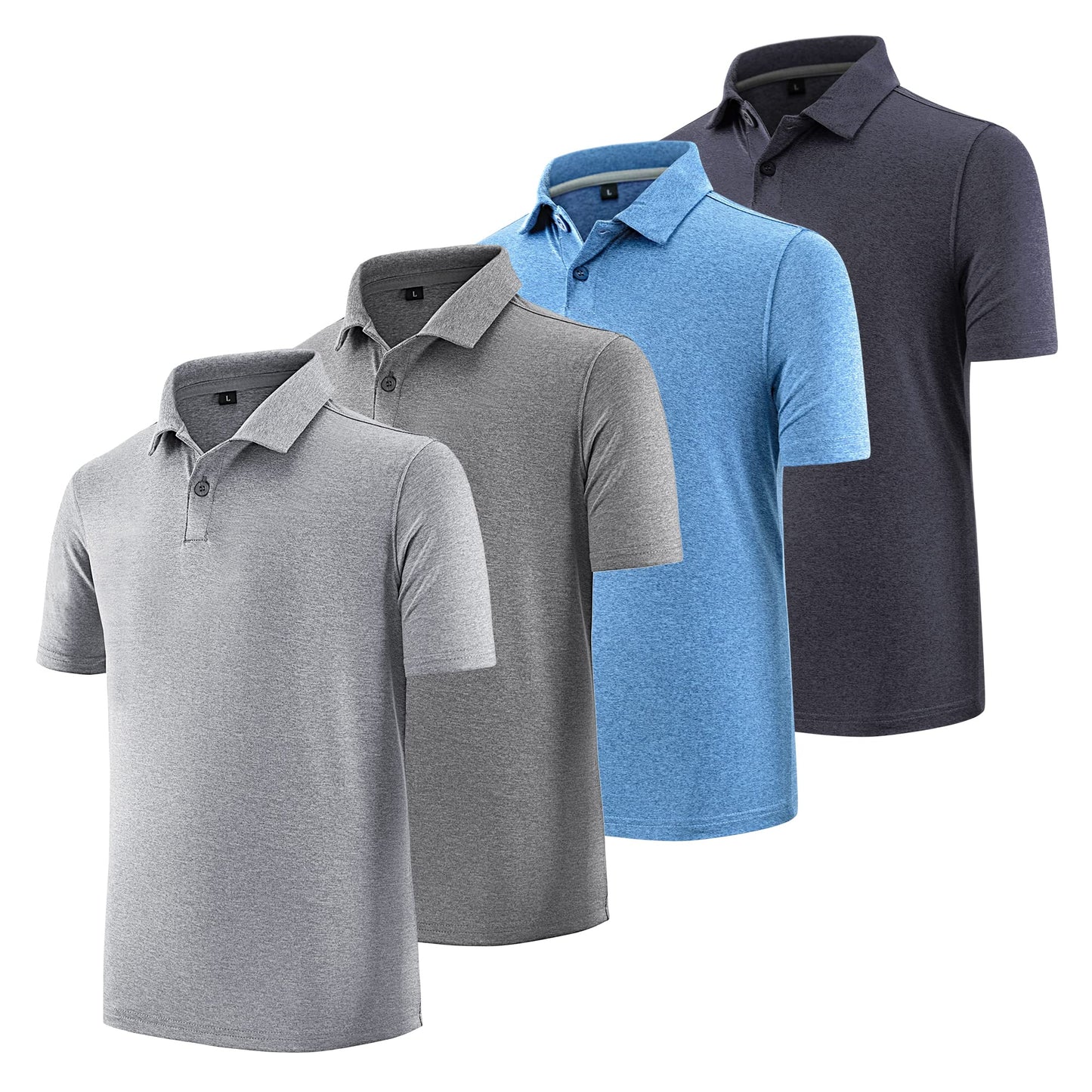 MLYENX 3-5 Pack Boys Polo Shirts School Uniform Short Sleeve Moisture Wicking Active Performance Golf Shirts