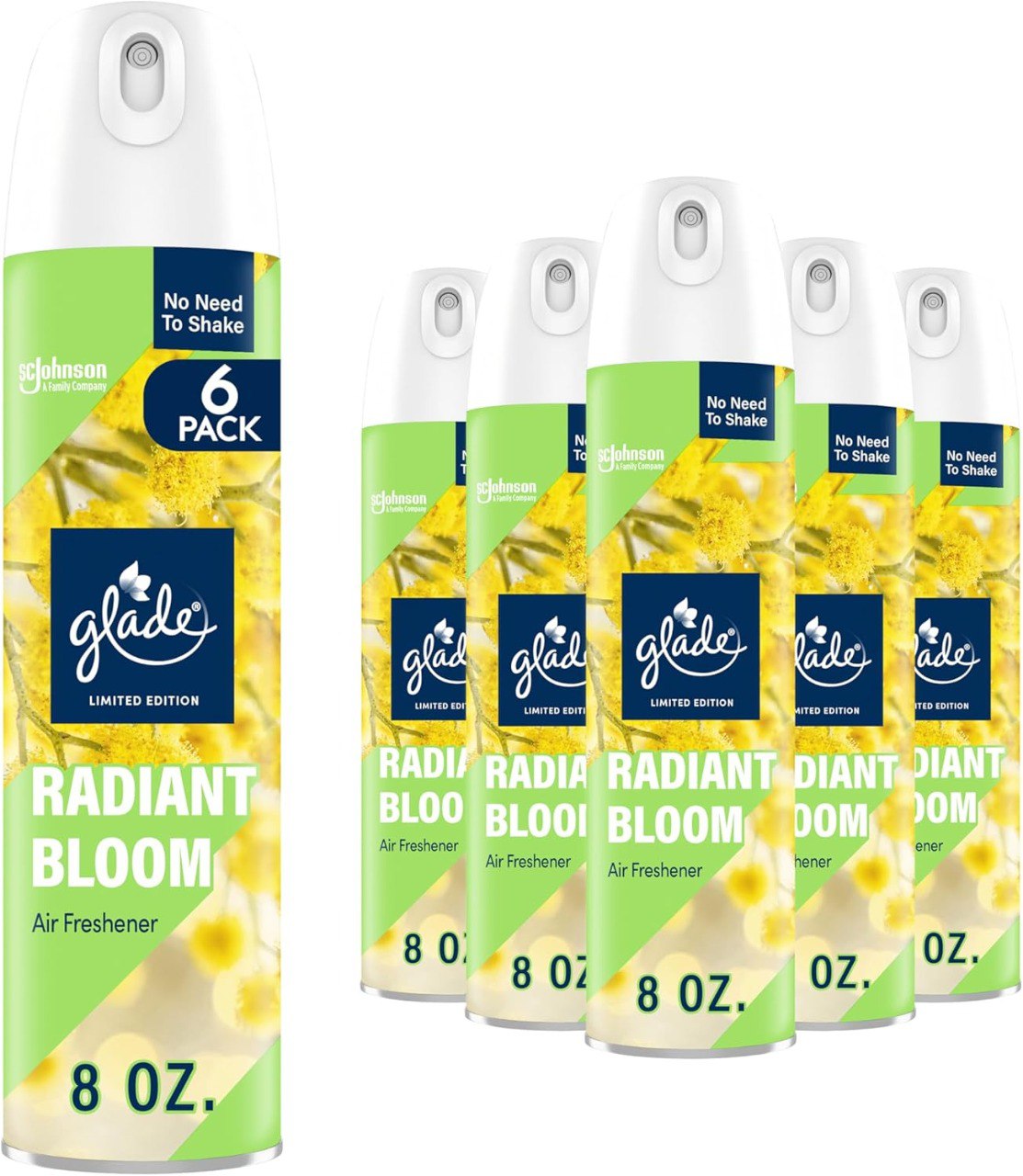 6 Pack Radiant Bloom Air Freshener Spray