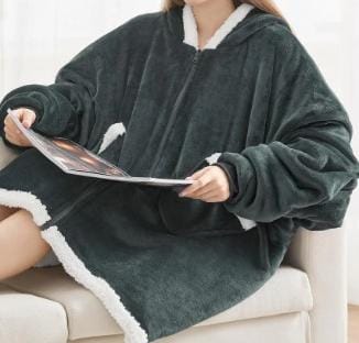 Topcee Oversized Sherpa Fleece Blanket Hoodie