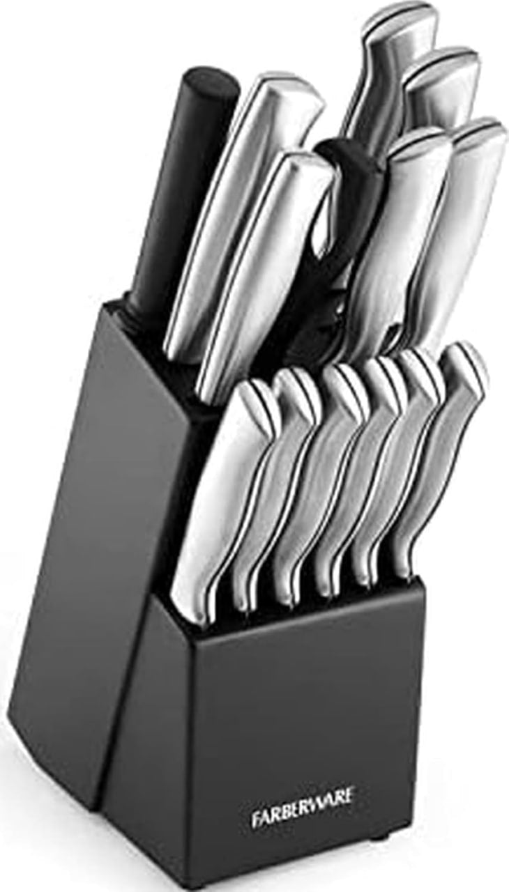 15-Piece High-Carbon Stainless Steel Kitchen Knife Set