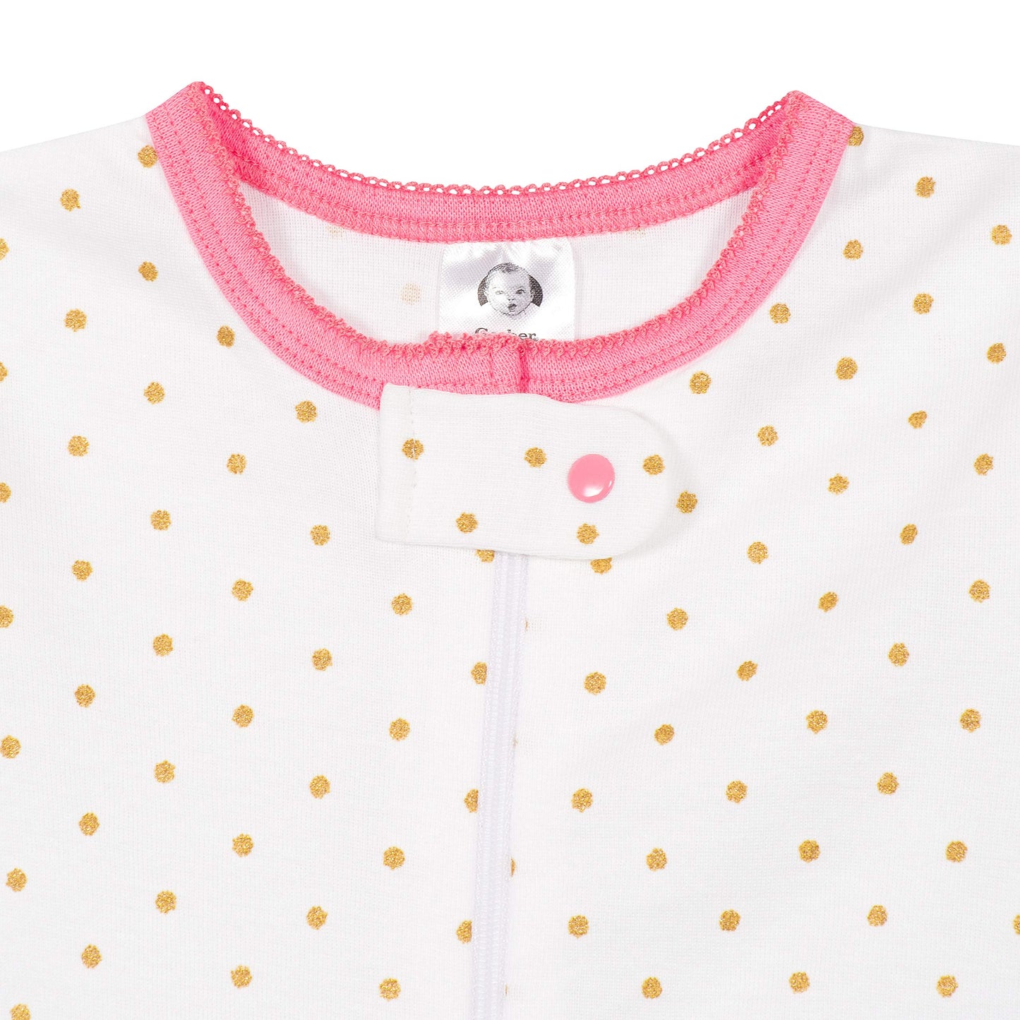 Gerber Baby Girls' 4-Pack Footed Pajamas