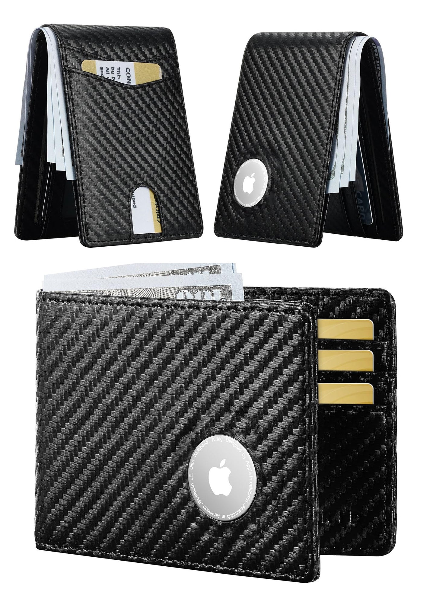 Slim RFID Blocking Airtag Wallet for Men