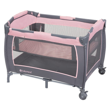 Baby Trend Lil' Snooze Deluxe III, Cozy Pink & Smart Steps Stem EZ Bouncer