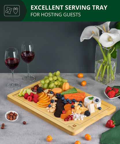 Extra Large Bamboo Cutting Board by ROYAL CRAFT WOOD
