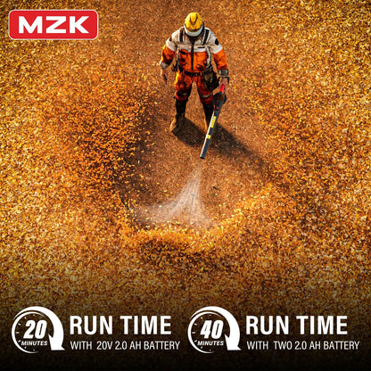 MZK 20V Cordless Leaf Blower, Lightweight Design