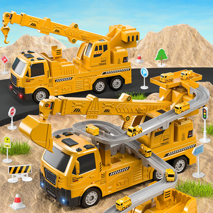 Excavator Crane Truck Toy with Lights & Sounds