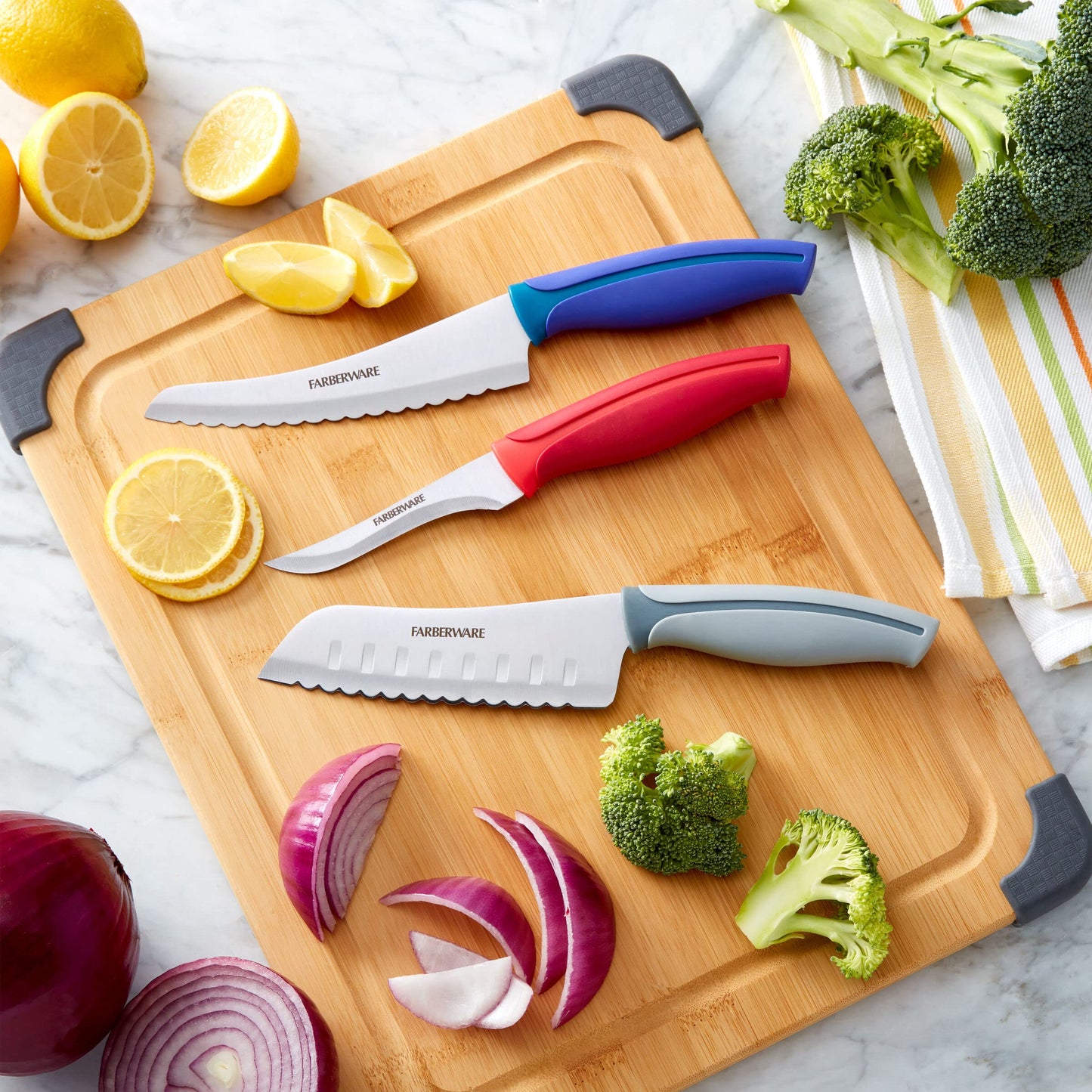 Farberware 3-Piece Utility Knife Set, Multicolor