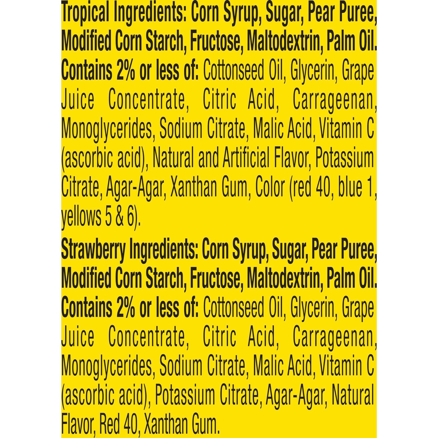 Gushers Tropical Fruit Snacks, Gluten Free, 6 ct