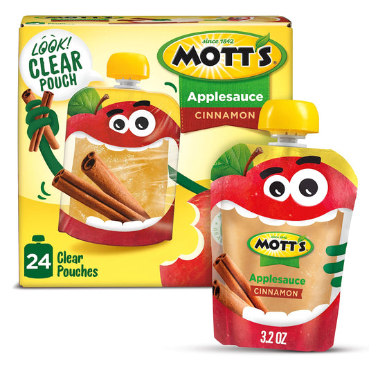 Mott's Cinnamon Applesauce Pouches, 24 Count