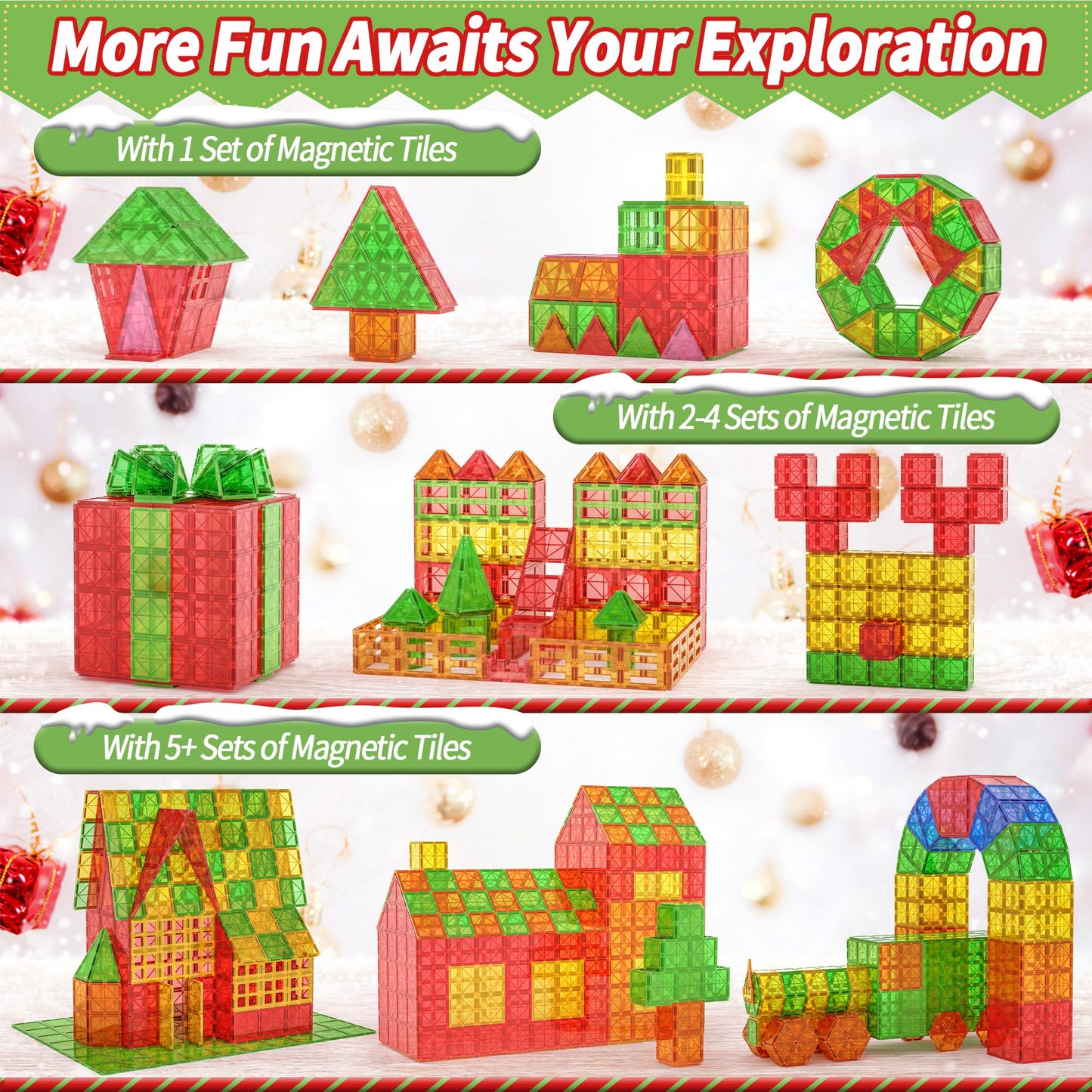 Magnetic Building Blocks for Kids 3-7 Years