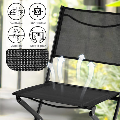 Yaheetech 4-Pack Outdoor Folding Dining Chairs