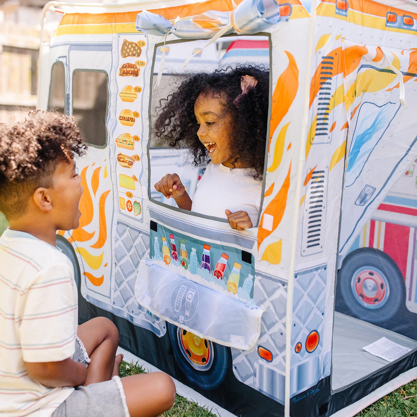 Melissa & Doug Food Truck Play Tent - Role Play Toy Ice Cream Truck Tent For Kids Ages 3+