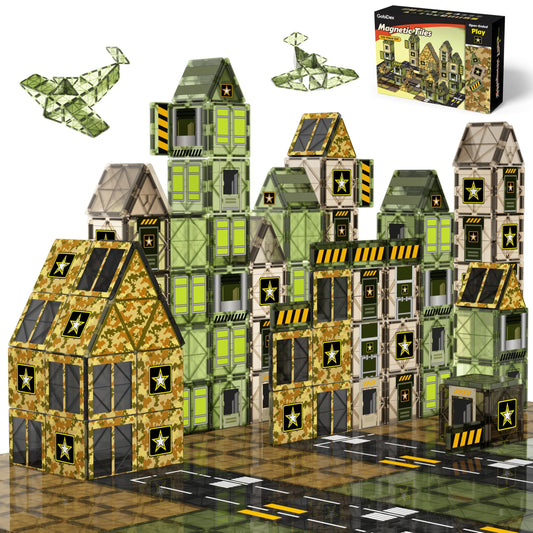 100 PCS Army Magnetic Building Blocks Toys