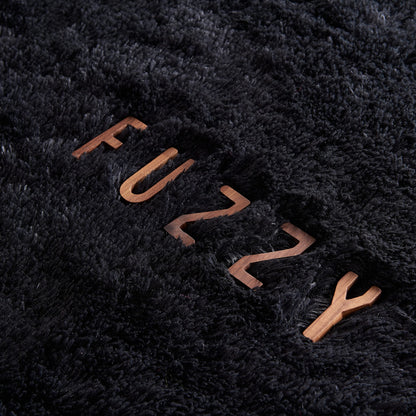 GKLUCKIN Shag Ultra Soft Area Rug, Fluffy 5'X7' Solid Black Rugs Plush Fuzzy Non-Skid Indoor Faux Fur Rugs Furry Carpets for Living Room Bedroom Nursery Kids Playroom Decor