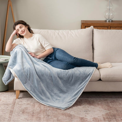 Berkshire Blanket Sherpa Reversible Throw Blanket