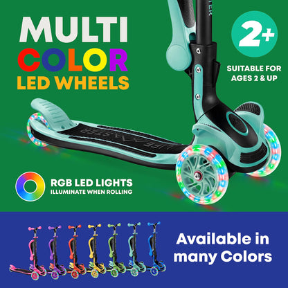 Kids 3-Wheel Kick Scooter with LED Lights