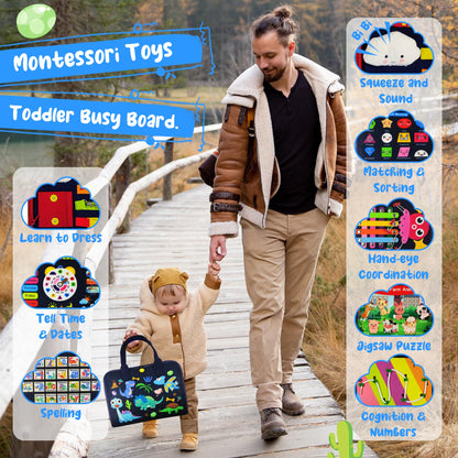 Montessori Busy Board for Fine Motor Skills
