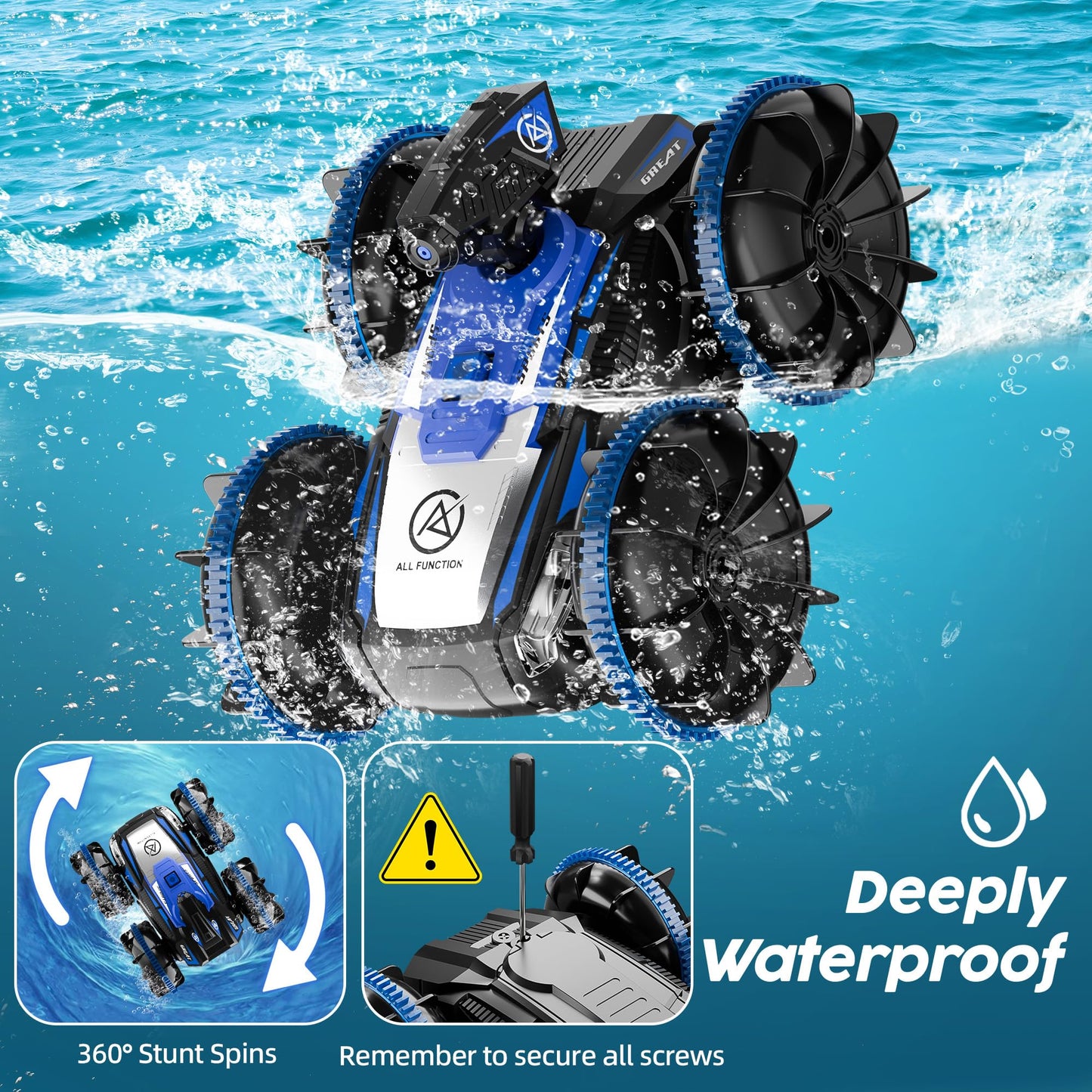 Amphibious Remote Control Car with Water Spray