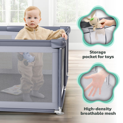 Baby Playpen 50x50 Inch Soft Mesh Fence