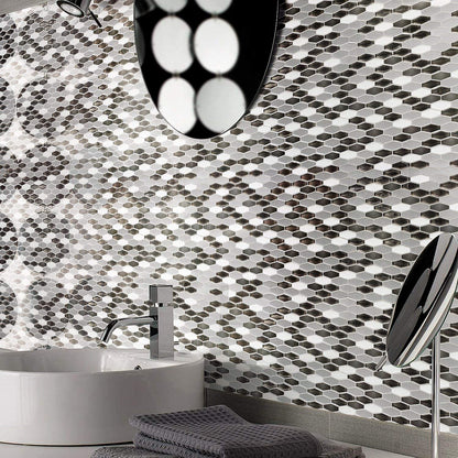 Art3d Black/White Marble Wall Panel Pack of 6