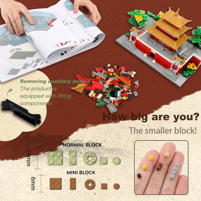 2236 Pcs Micro Building Blocks Asian Architecture Building Set