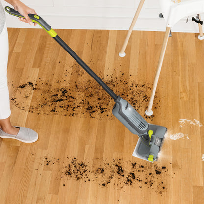 Shark VM252 VACMOP Pro Cordless Hard Floor Vacuum Mop with LED Headlights, 4 Disposable Pads & 12 oz. Cleaning Solution, Charcoal Gray