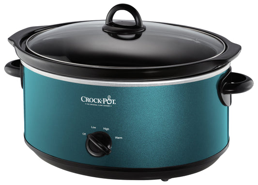 Crock-Pot 7-Quart Manual Slow Cooker, Turquoise