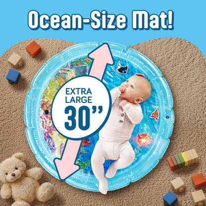 SplashEZ Tummy Time Water Mat with LED Fish