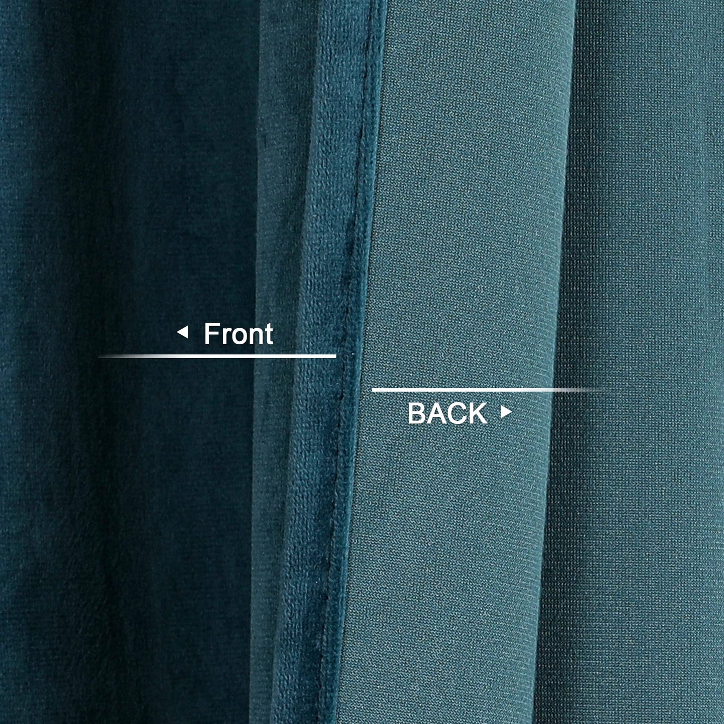 Benedeco Deep Teal Velvet Curtains for Bedroom Window, Super Soft Luxury Drapes, Room Darkening Thermal Insulated Rod Pocket Curtain for Living Room, W52 by L120 inches, 2 Panels