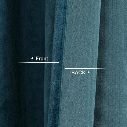 Benedeco Deep Teal Velvet Curtains for Bedroom Window, Super Soft Luxury Drapes, Room Darkening Thermal Insulated Rod Pocket Curtain for Living Room, W52 by L120 inches, 2 Panels