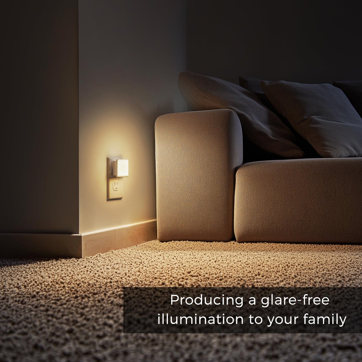 2 Pack LED Night Lights with Dusk to Dawn Sensor