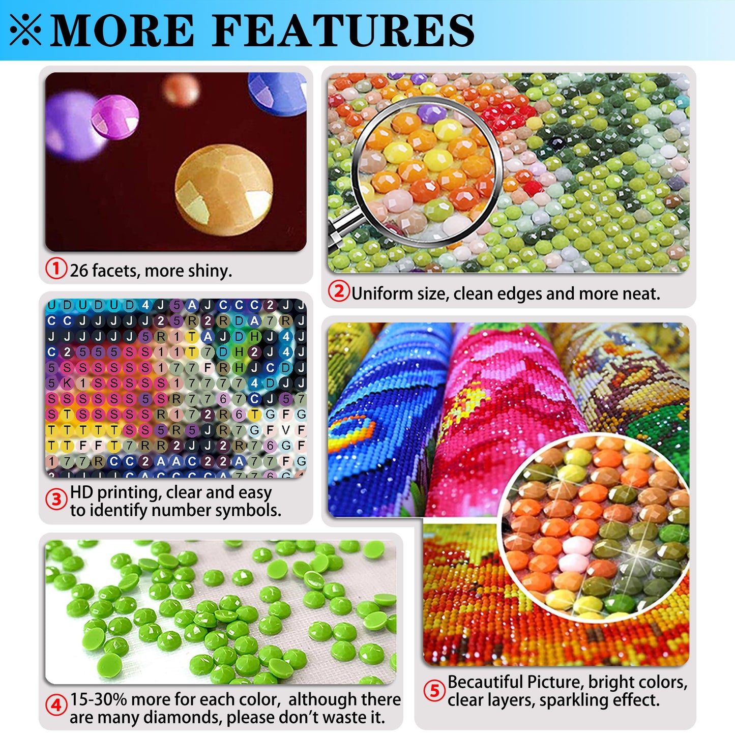 MISSIKAIN 5D Diamond Painting Art Kits for Adults Moon Reflection, DIY Abstract Landscape Diamond Painting Arts Crafts for Home Decor Gift, Paint with Diamonds by Numbers for Beginners, 12x16 Inch