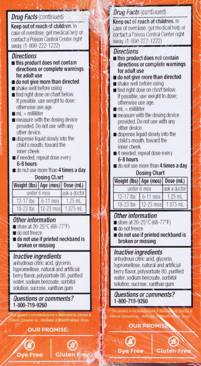 2 Pack Rite Aid Dye-Free Ibuprofen Drops