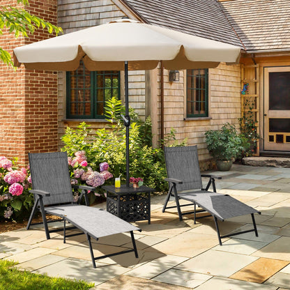 2 Pack Yaheetech Outdoor Folding Lounge Chairs