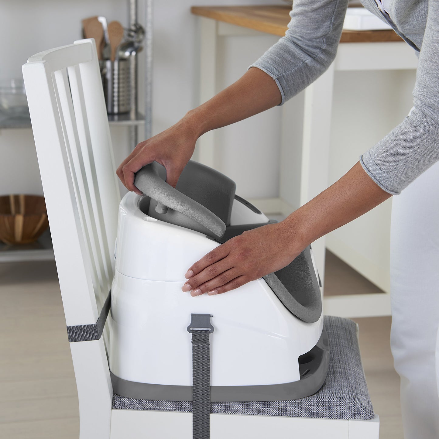 Ingenuity Baby Base 2-in-1 Seat - Slate - Booster Feeding Seat