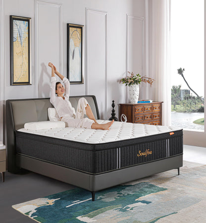 Soulfea 14 Inch Queen Hybrid Memory Foam Mattress