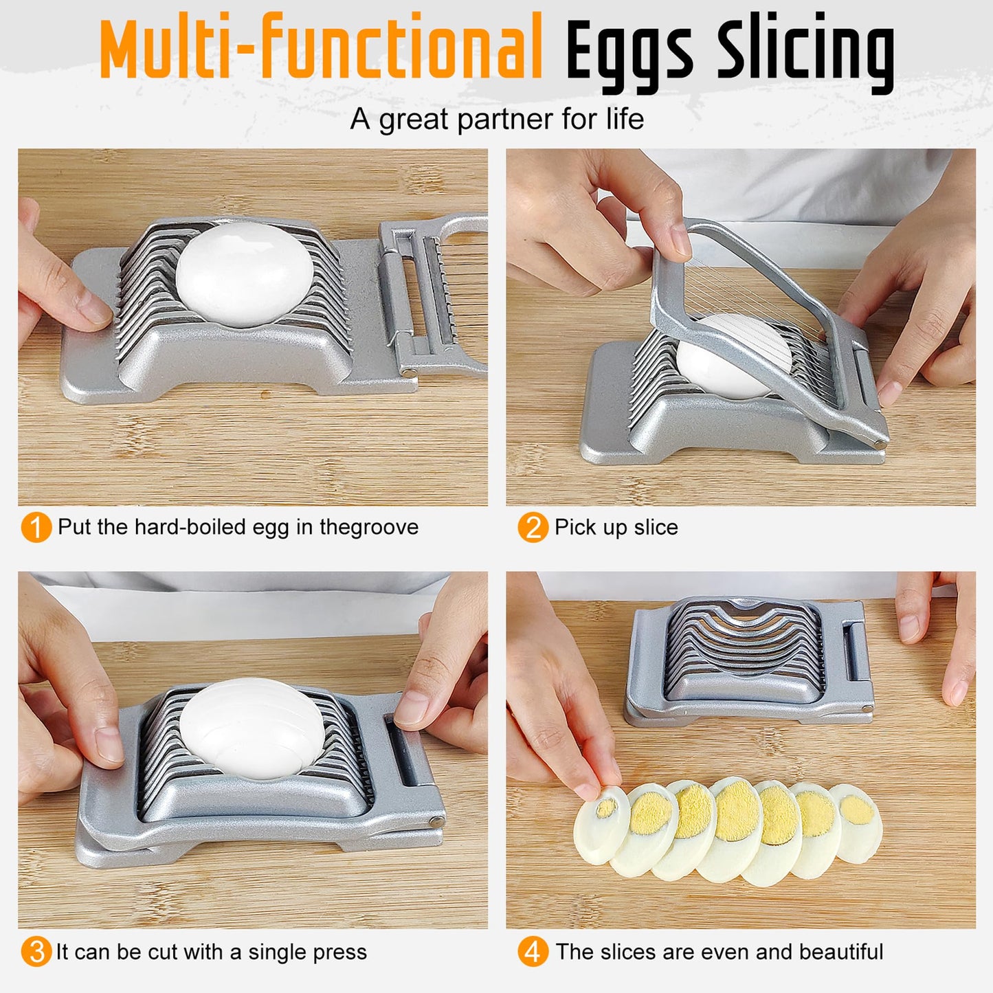 Egg Slicer for Hard Boiled Eggs, Yuzxaun