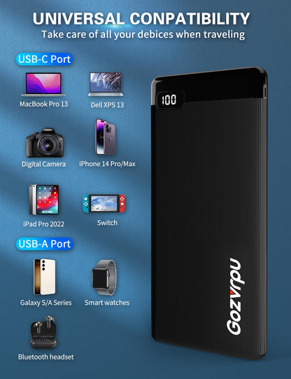10000mAh GOZVRPU Fast Charge Power Bank