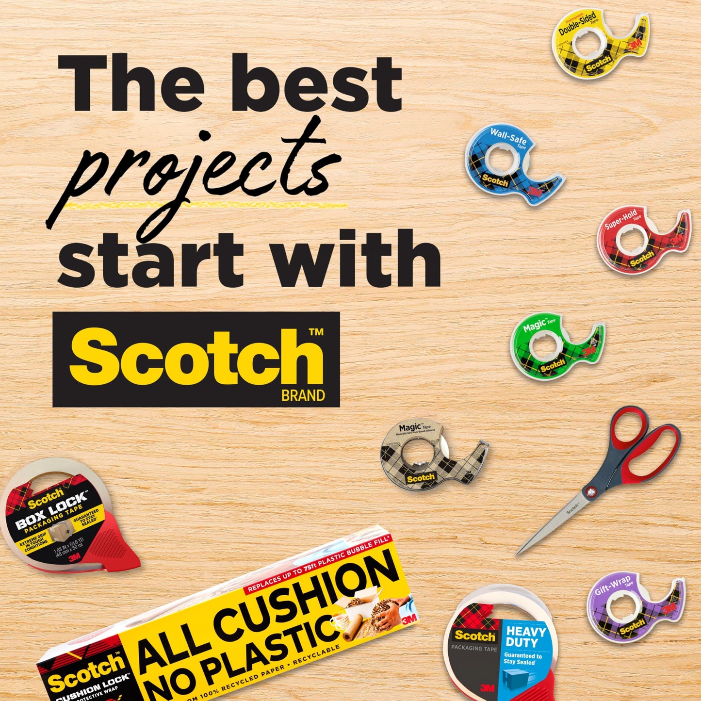 Scotch Super-Hold Tape 1.5" x 650" Roll