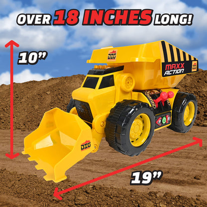 Maxx Action Motorized Excavator and Dump Truck Toy