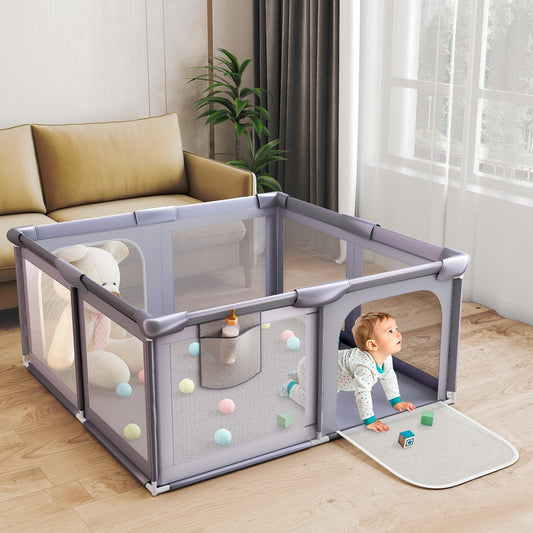 Baby Playpen 50x50 Inch Soft Mesh Fence
