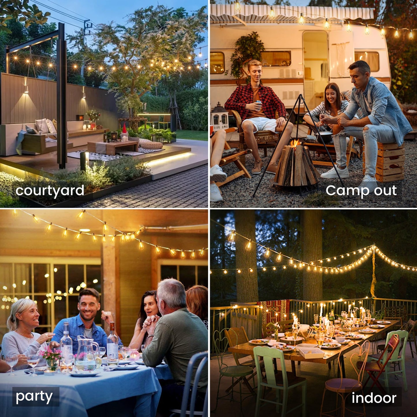 OHLUX 60FT Solar Globe String Lights Outdoor, Shatterproof Solar Patio Lights with Remote, 27 Dimmable ST38 LED Filament Bulbs, 2200K Soft Warm White Edison Hanging Light for Outside Canopy Deck