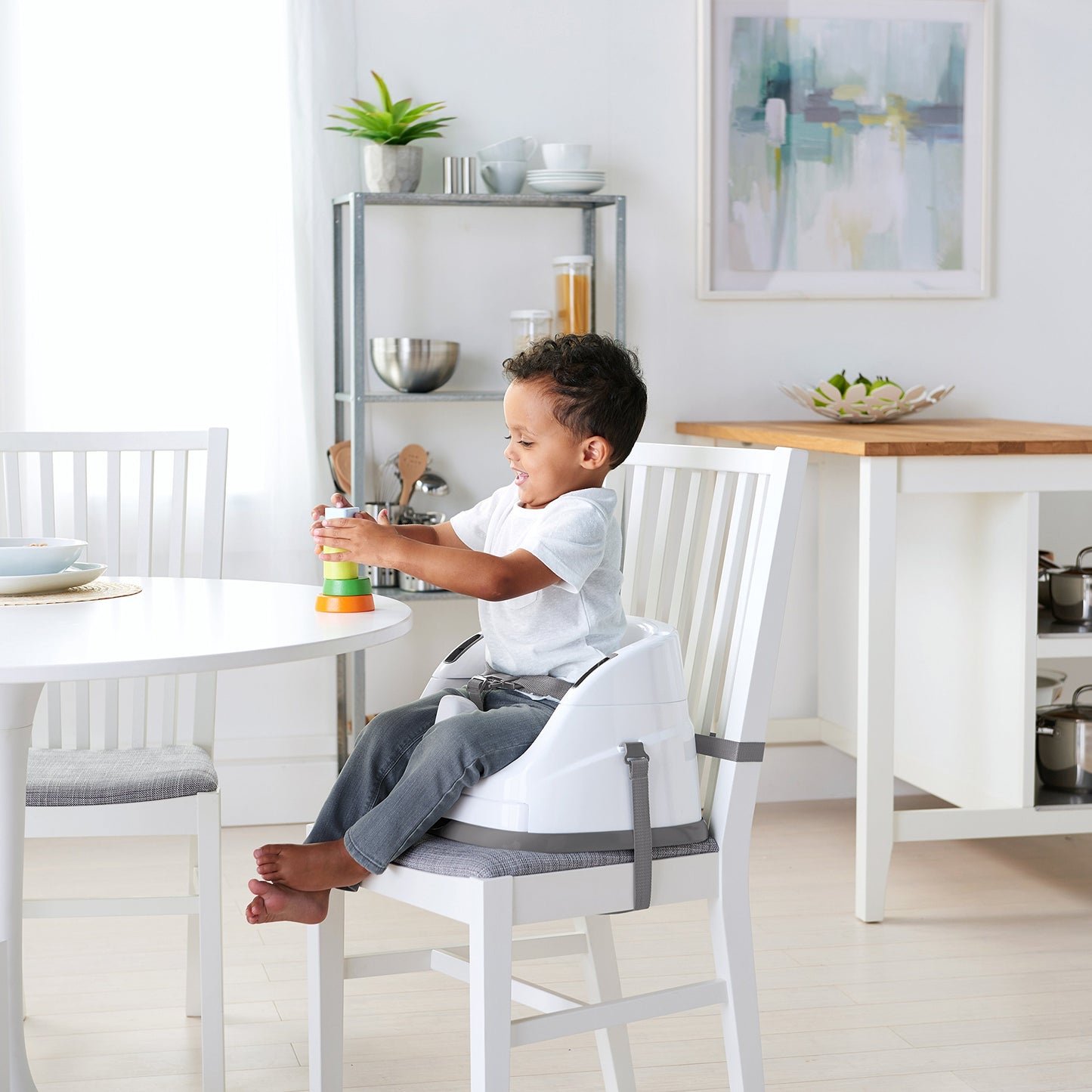 Ingenuity Baby Base 2-in-1 Seat - Slate - Booster Feeding Seat