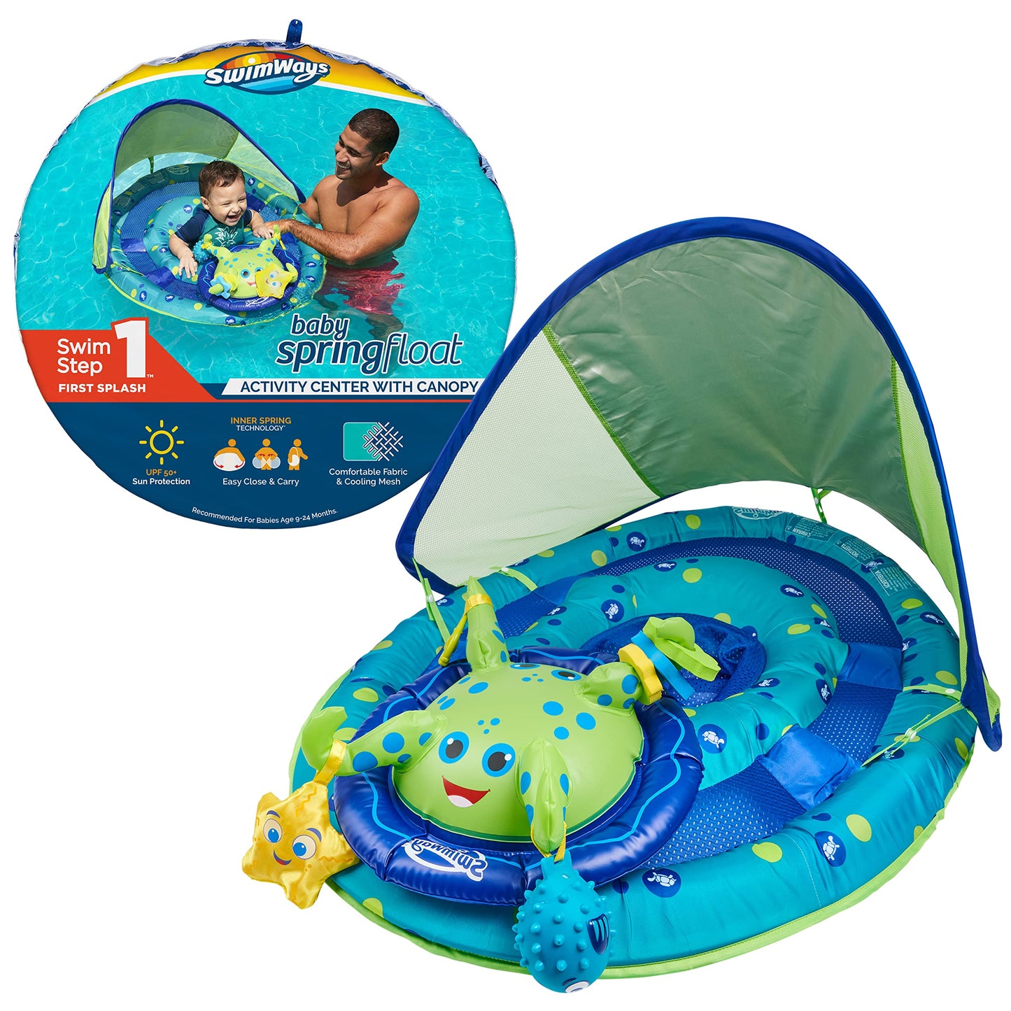 SwimWays Baby Spring Float with Canopy & UPF
