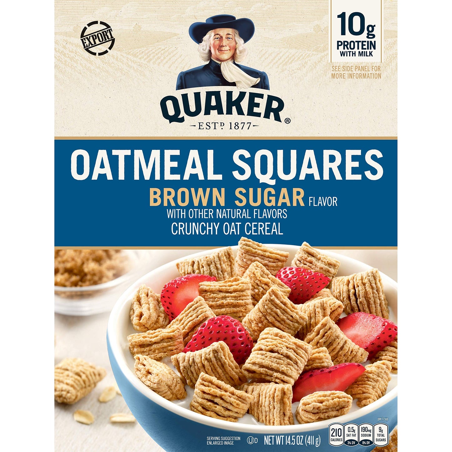 Quaker Oatmeal Squares, Brown Sugar Cereal 3-Pack