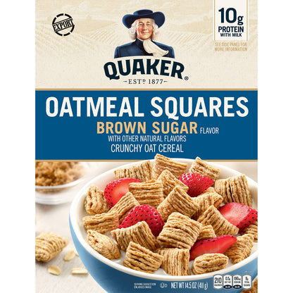 Quaker Oatmeal Squares, Brown Sugar Cereal 3-Pack