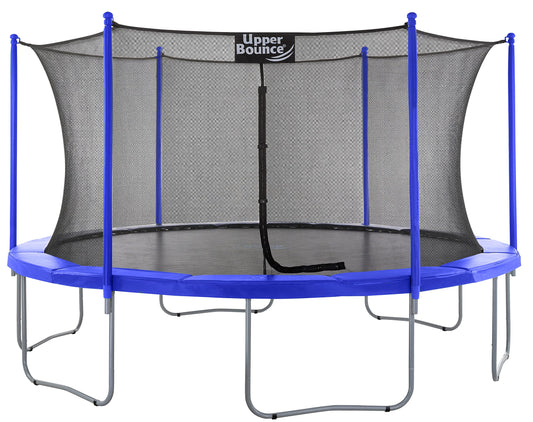 Machrus Upper Bounce Trampoline 7.5FT 9FT 10FT 12FT 14FT 15FT 16FT, Recreational Trampolines with Enclosure- ASTM Approved- Outdoor Trampoline for Kids and Adults with Safety Net and Spring Padding