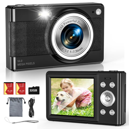 56MP FHD Kids Digital Camera with Zoom